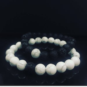 Ying yang matching couples bracelet set