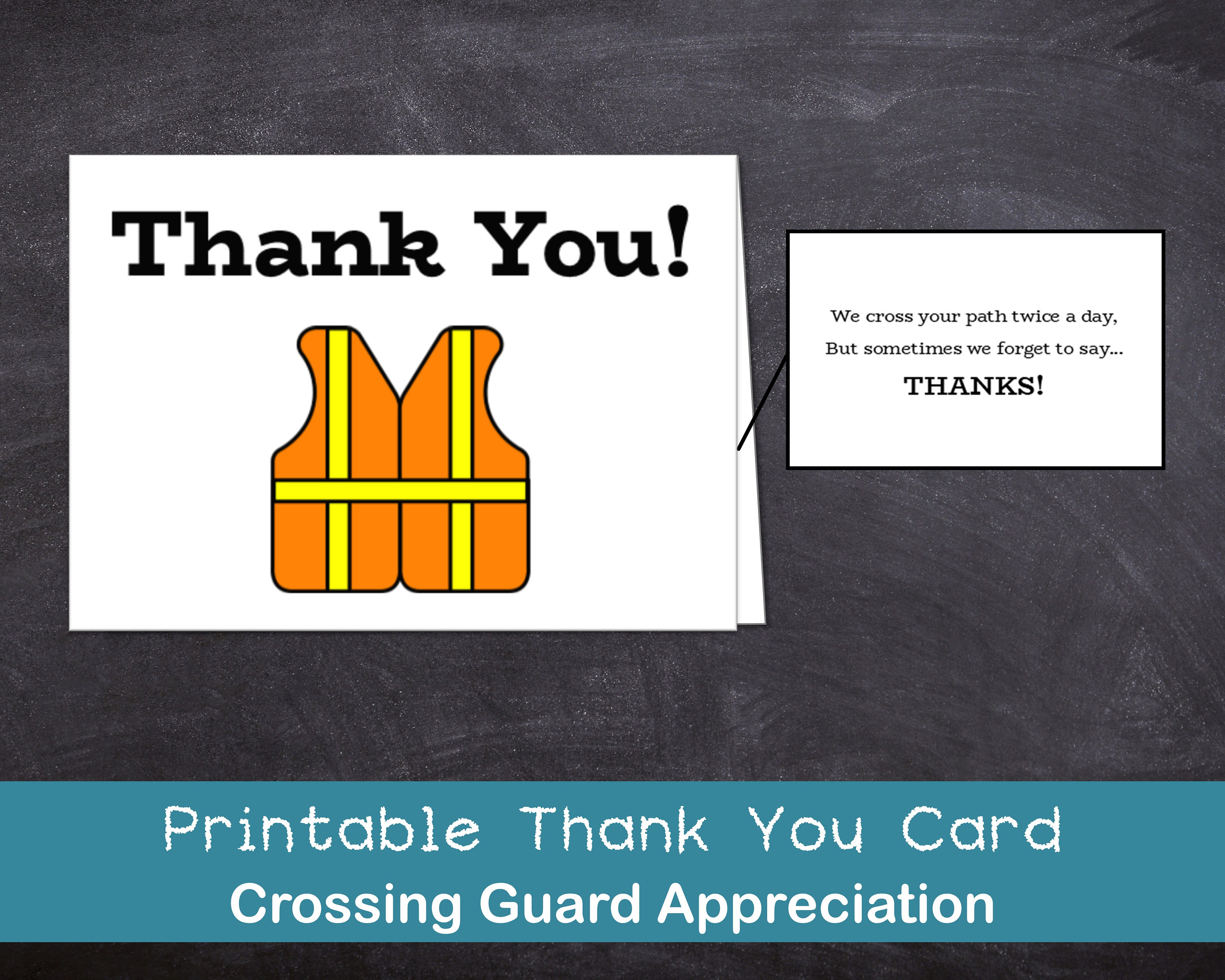 ウェア Thankyou Thankyou Thankyou Thankyou PRINTABLE DOWNLOAD, Crossing Guard Thank You Card, Safety