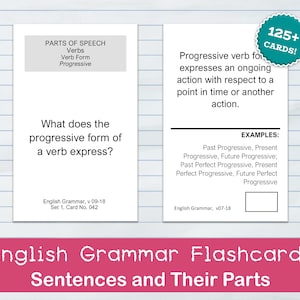 English Grammar, Essential, Flashcards, Notecards, Parts of Speech, Sentences, Grammar Rules, Classical Education, Classical Conversations