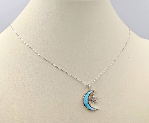 Larimar Stone Honey Moon Pendant Larimar Stone Honey Moon Pendant