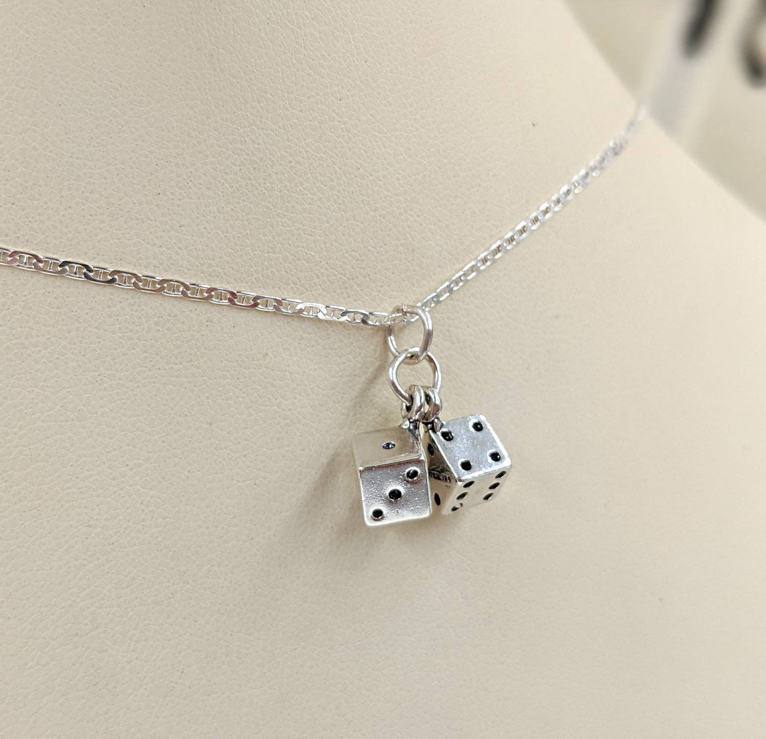 CD DICE NECKLACE