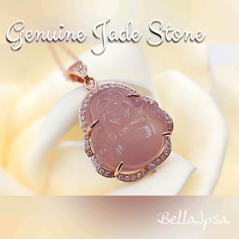 Rose gold buddha necklace Clearance