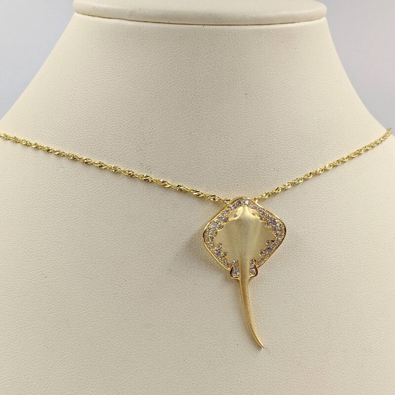 Stingray Charm Beaded Anklet main image 0