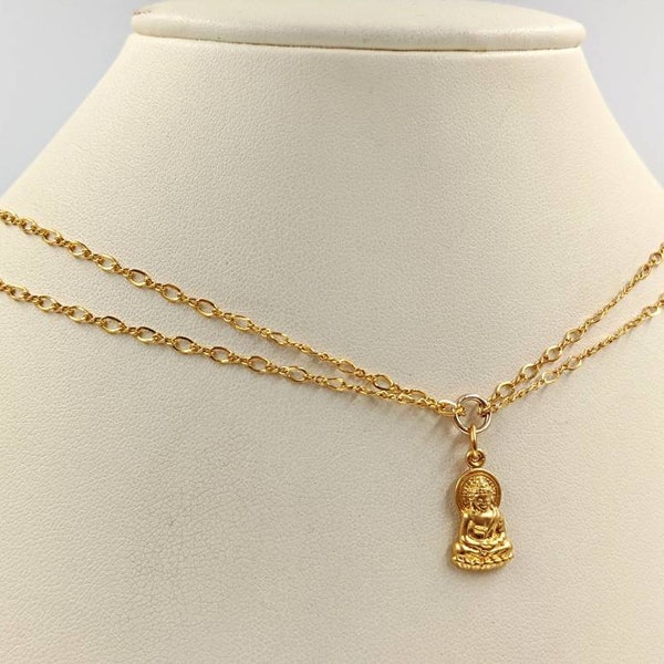 Gold Buddha Pendant Etsy