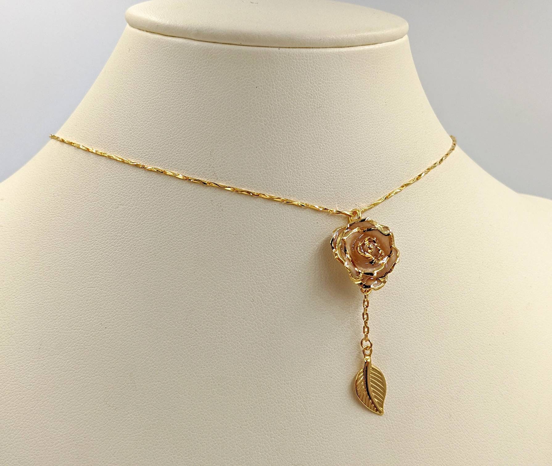 Lotus Flower Rose Gold Necklace – Maree London Jewellery