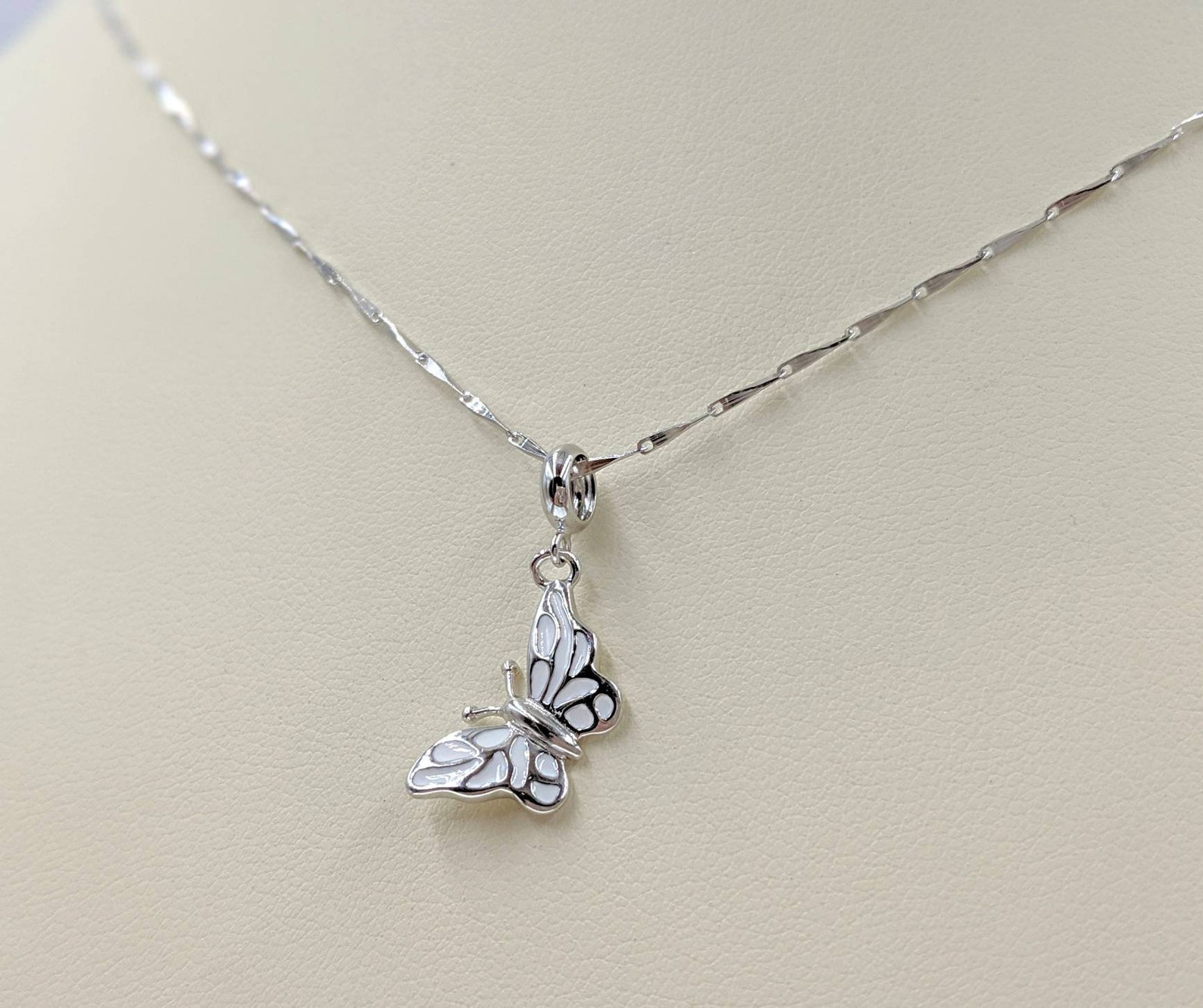 925 Sterling Butterfly Necklace Sterling Butterfly Necklace W Etsy
