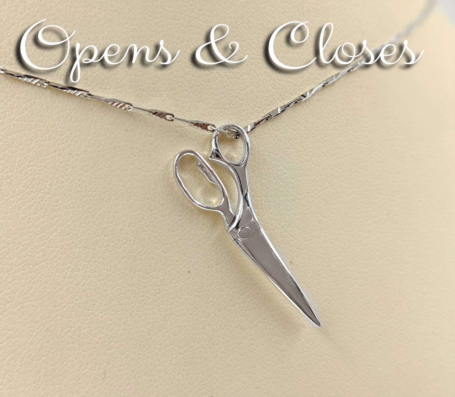 925 Sterling Silver Scissors Necklace Scissor Necklace Hair Etsy