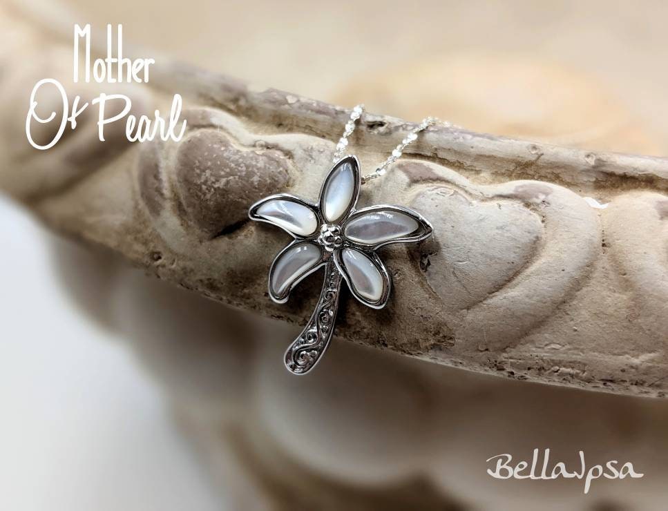 925 Sterling Silver and Mother of Pearl Palm Tree; Palm Tree