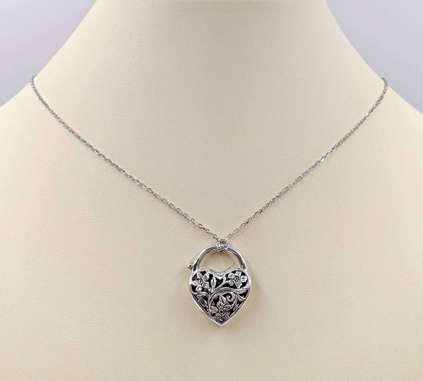 925 Heart Padlock Necklace Silver Lock Pendant Key to My Etsy