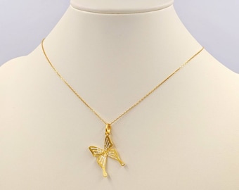 Collier Chaîne Infini En Argent Avec Pendentif Papillon En