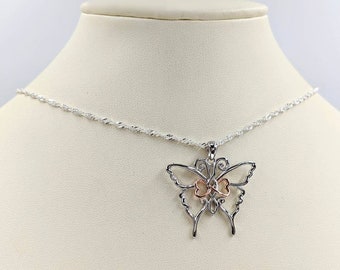 925 Sterling Celtic Butterfly Necklace; Silver Butterfly Necklace; Butterfly Jewelry; Celtic Inspired Sterling Silver Butterfly Necklace