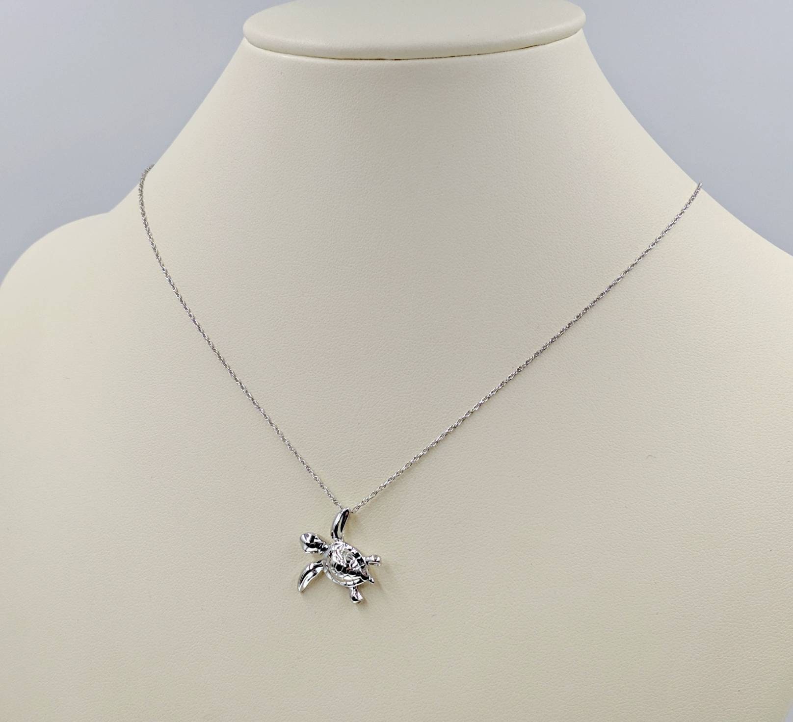 Sea Turtle Necklace; Turtle Jewelry;925 Sterling Silver Chain Necklace ...