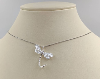 Dainty 925 Sterling Dragonfly Necklace; Silver Dragonfly Necklace; Dragonfly Jewelry; Sterling Silver Dragonfly Necklace, Infinity Close