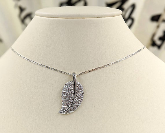 Leaf necklace sale silver