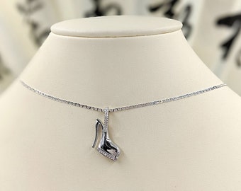 【SYMPATHY OF SOUL】XL Lux Horseshoe Pendant+ Square Chain Lois Hill Sterling Silver Large Open Circle Scroll Pendant