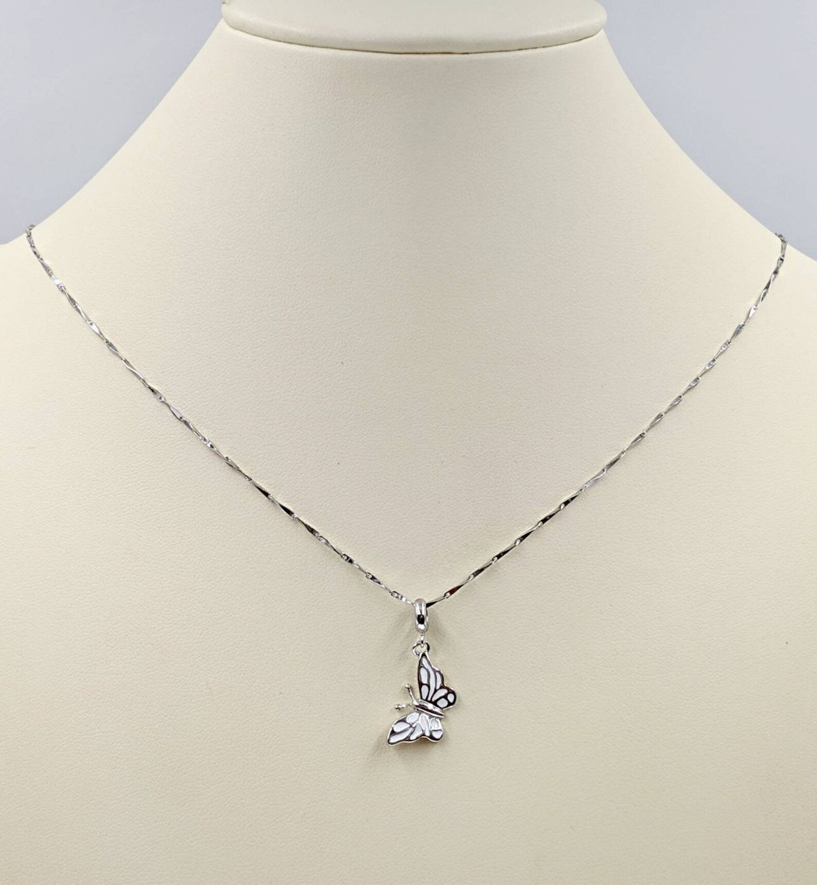 925 Sterling Butterfly Necklace Sterling Butterfly Necklace W Etsy