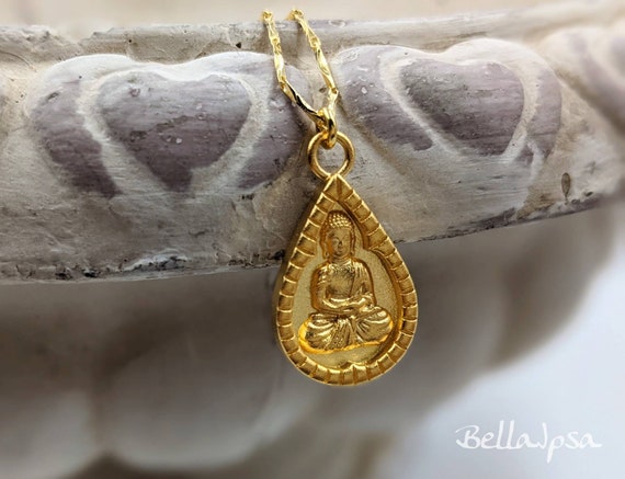 Mini buddha necklace discount