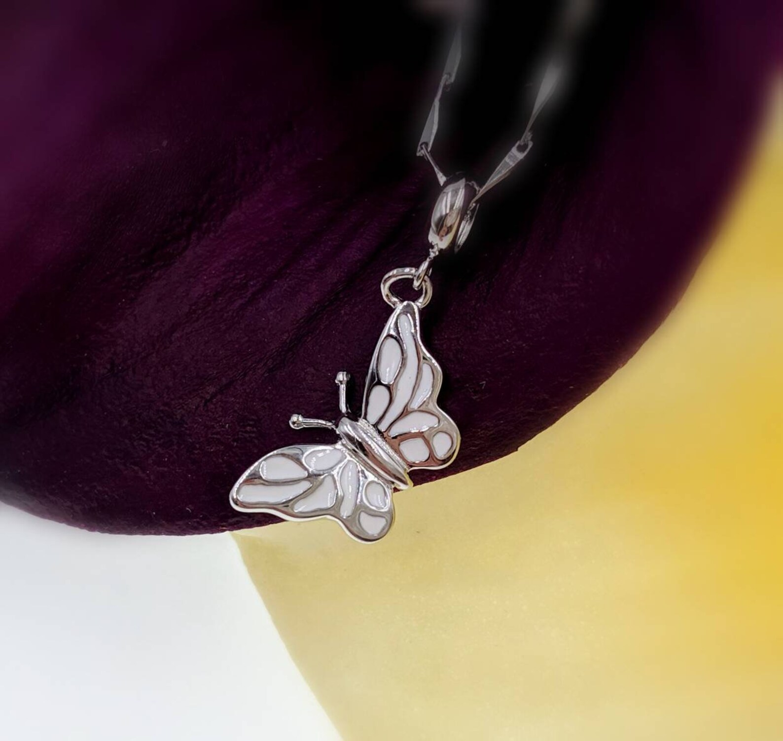925 Sterling Butterfly Necklace Sterling Butterfly Necklace W Etsy