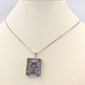 925 Bible Locket Necklace; Bible Necklace; Necklace With Bible; Word of ...