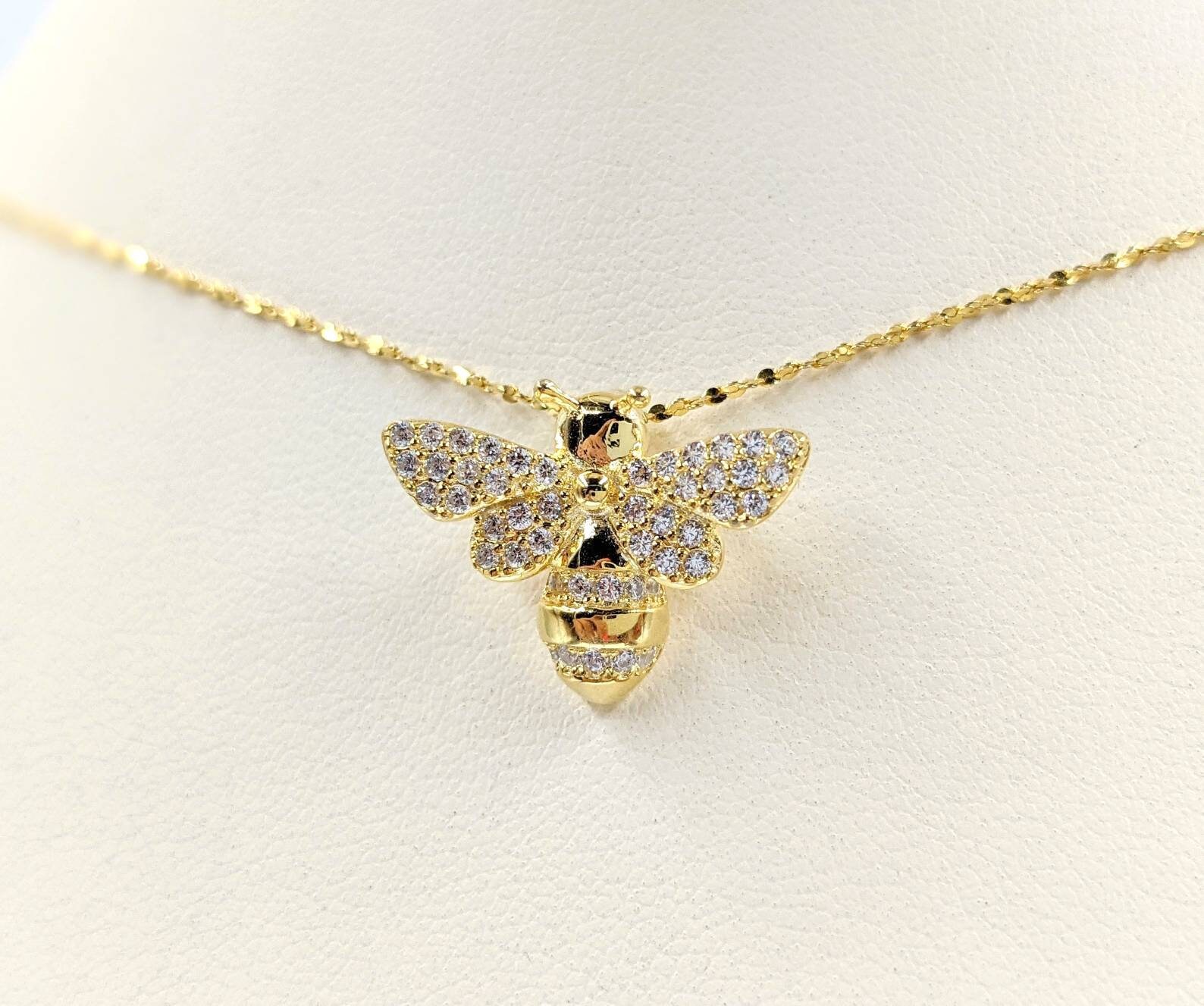 Bee diamond sale necklace