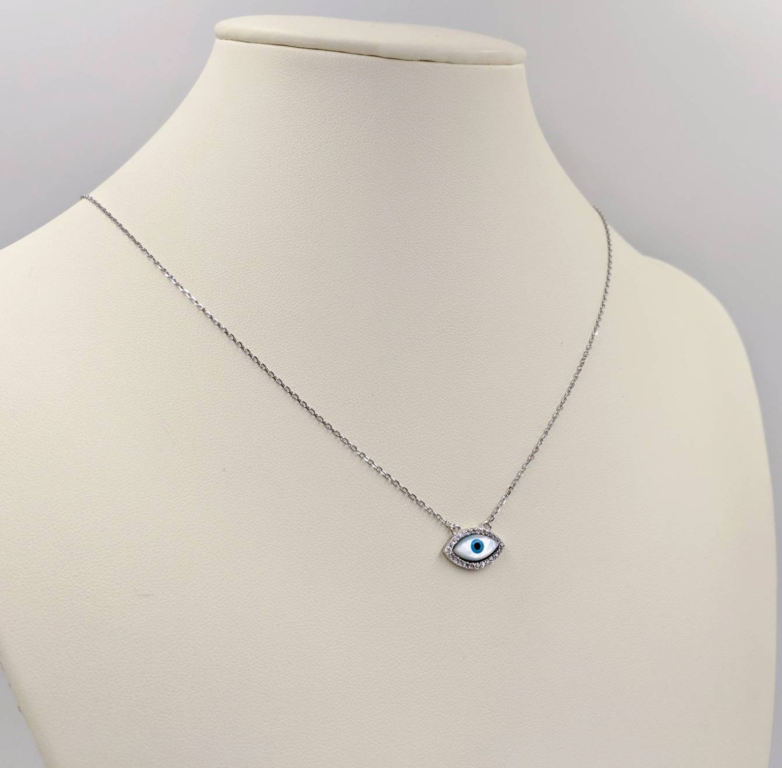 All Seeing Eye Necklace Sterling Silver 925 Eye Pendant Chain Etsy