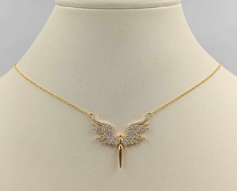 Gold Phoenix Rising Necklace 925 & Gold Phoenix Rising Gold Etsy