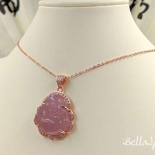 Rose Gold Jade Buddha 925 Buddha 