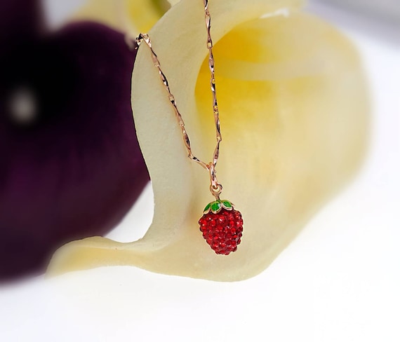 Enamel Jewelry Making Supplies  Strawberry Pendants Handmade - 10