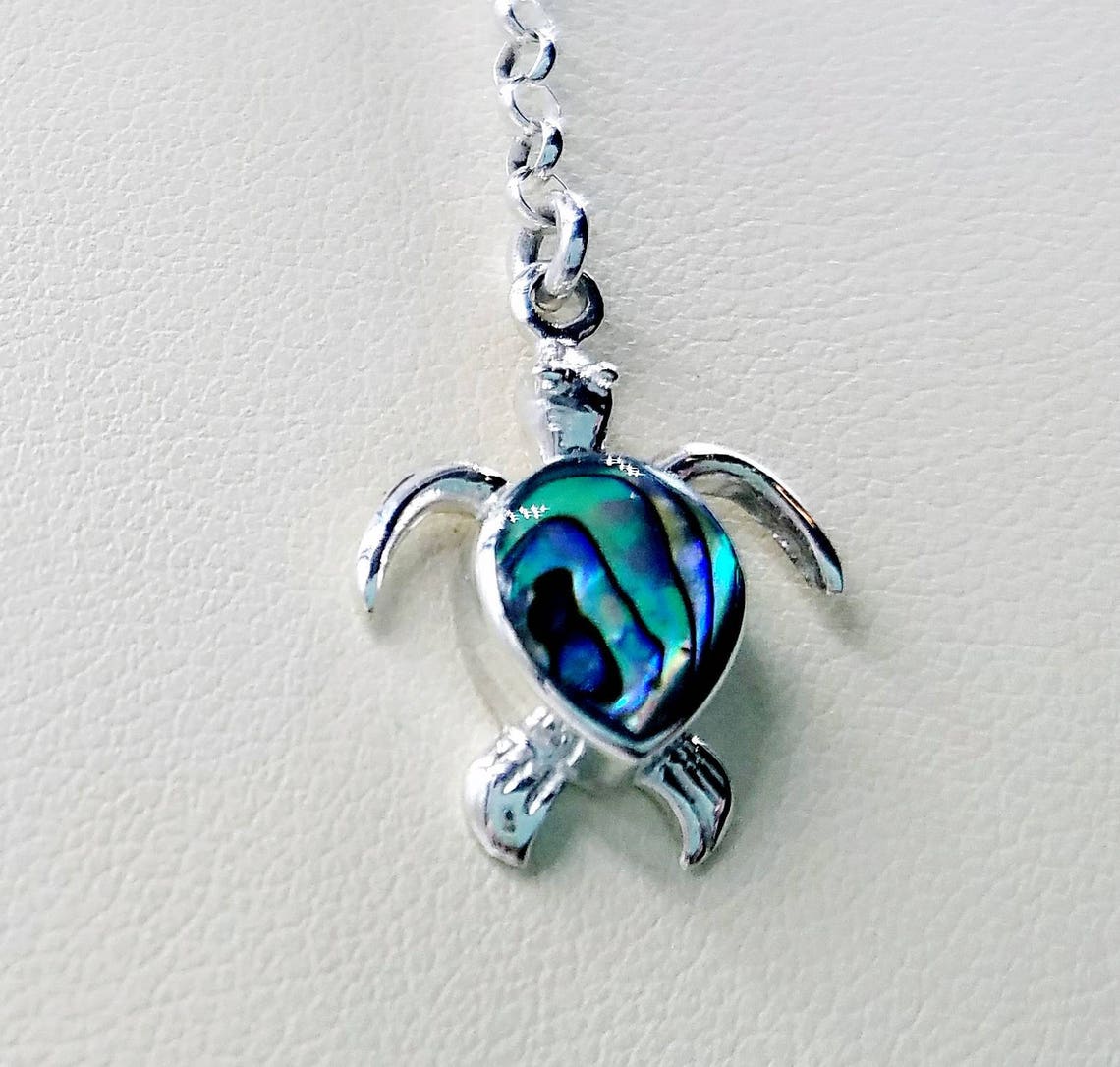 Turtle Infinity 925 Sterling Silver Abalone Shell Turtle Infinity Necklace With 925 ...