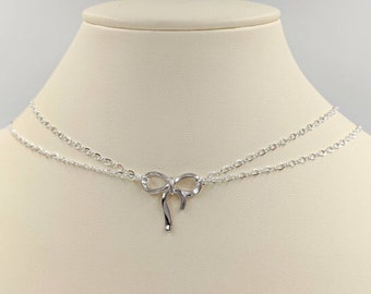 TATIANA☆[Silver925] Salley Ribbon Necklace Designer fashion, Seoul-fully created | W Concept