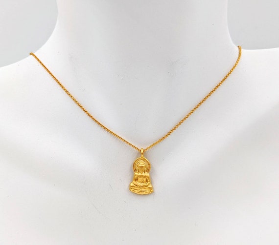 Jade Buddha Pendant in 14K Gold | Peoples Jewellers