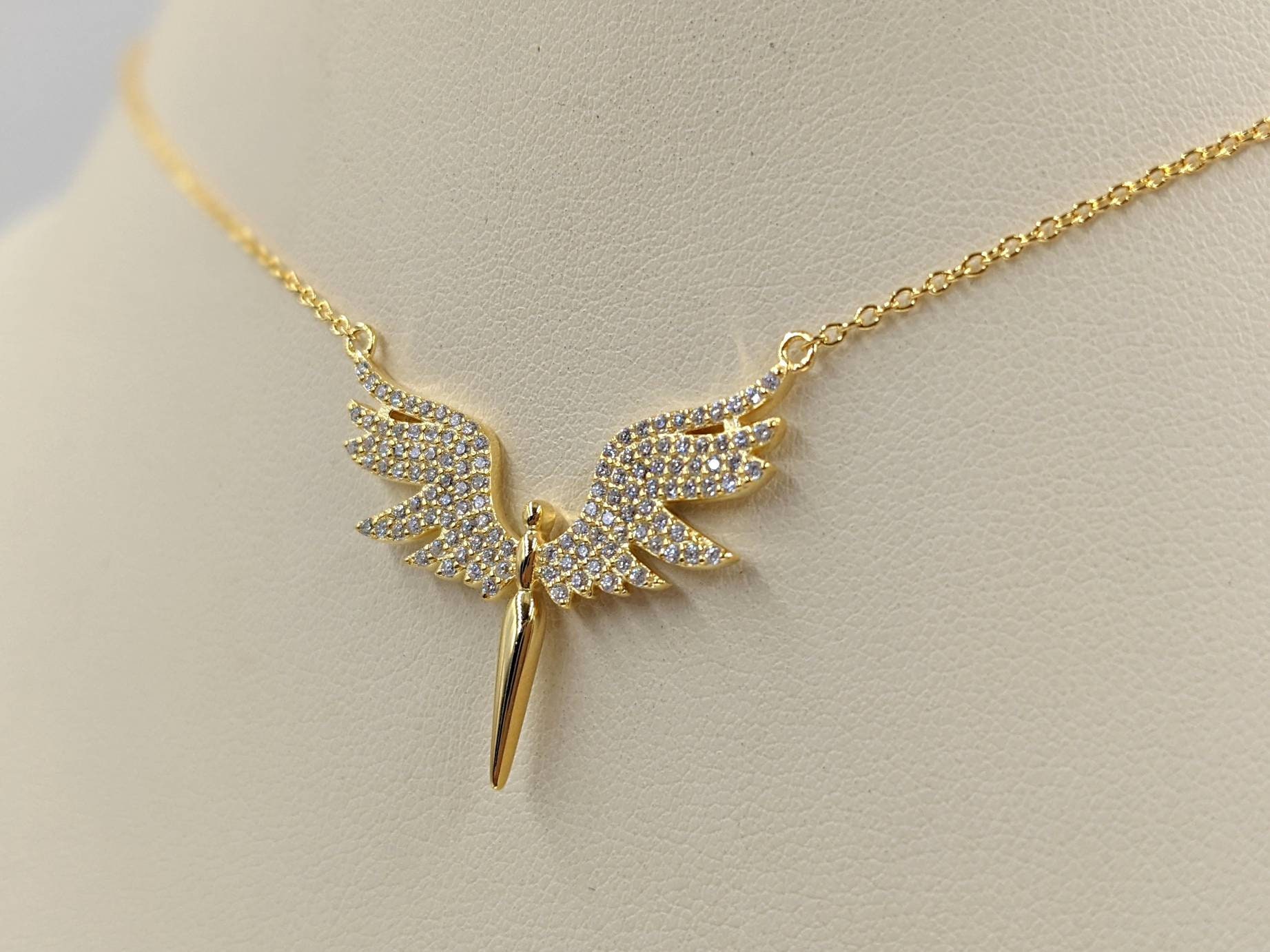 Gold Phoenix Rising Necklace 925 & Gold Phoenix Rising Gold Etsy