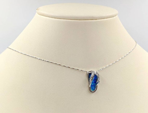 Flip flop necklace silver sale