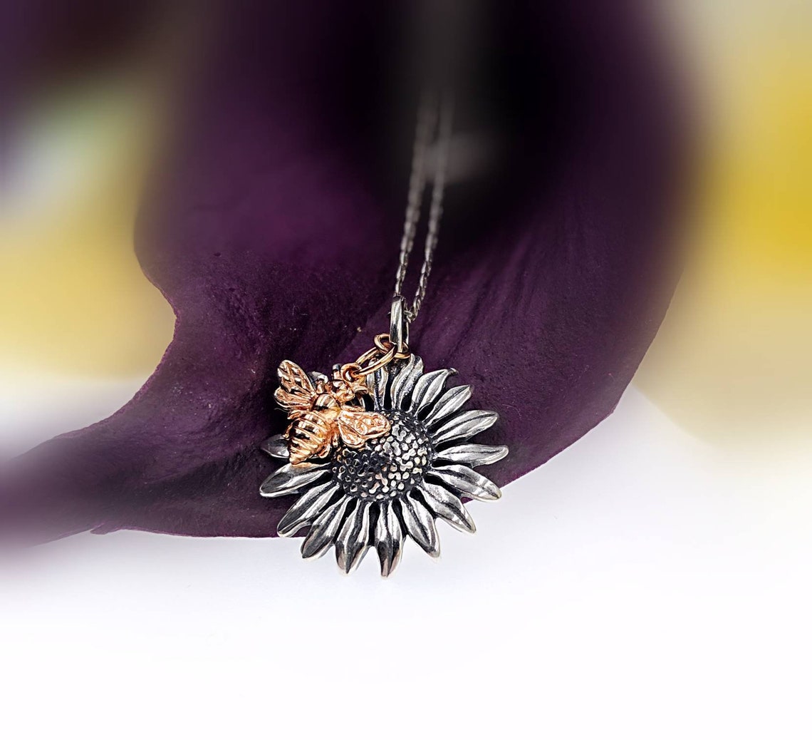Midnight Sun Bee Necklace