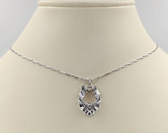 Collana pipistrello in argento sterling 925; Collana pipistrello; Pipistrello in Argento Sterling 925; Collana di pipistrelli volanti; Collana con ciondolo mammifero pipistrello, chiusura all'infinito