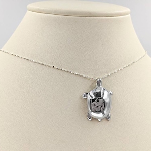 Sea Turtle Necklace; 925 Sterling Silver Turtle Necklace; Hanging Sea Turtle Necklace and Sterling Infinity Clasp Close, Easy On & Free Ship