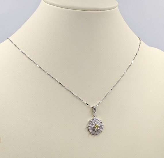 【STONEHENgE】Love Duet〜Silver Flower Necklace SA25B41T Sterling Silver Flower Necklace, Gift for Her, Flower