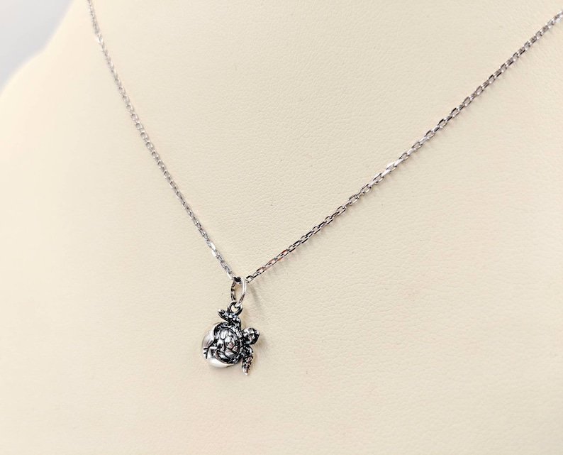 Infinity Close 925 Silver Turtle; Sterling Baby Sea Turtle Necklace; 925 Baby Turtle in Shell; 925 Hatching Turtle; Turtle Shell; Turtle