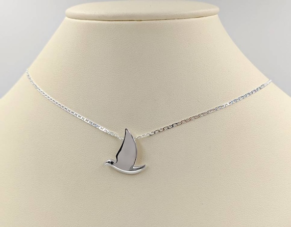 Sterling Silver Dove Necklace- Peace Freedom – Pranajewelry
