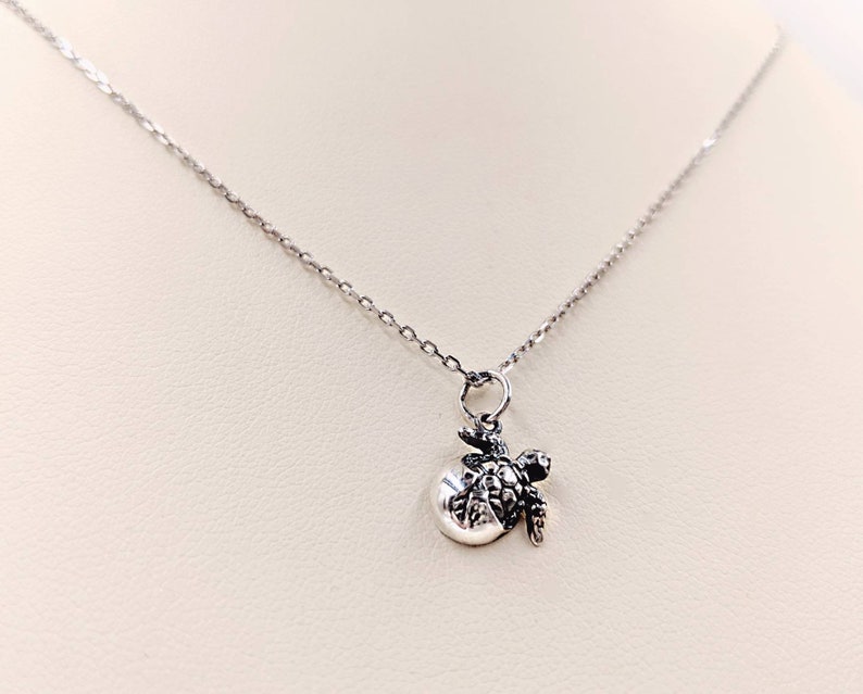 Infinity Close 925 Silver Turtle; Sterling Baby Sea Turtle Necklace; 925 Baby Turtle in Shell; 925 Hatching Turtle; Turtle Shell; Turtle