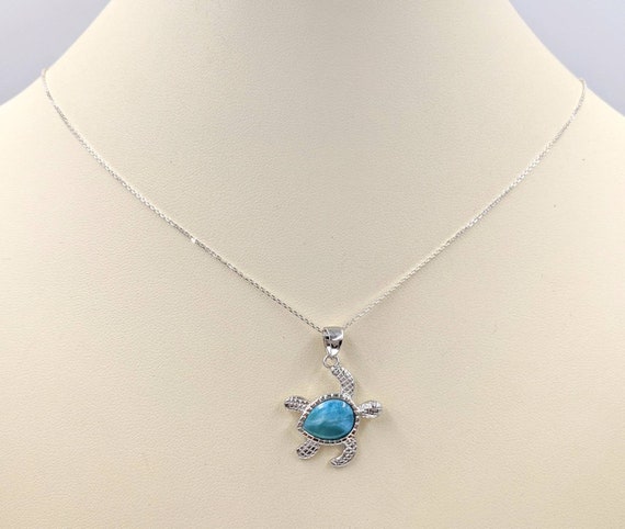 Aquamarine turtle best sale necklace