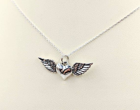 韓国発【WING BLING】[925Silver] Carina Heart Necklace Silver Dripping Black Heart Necklace | Karina - Aespa