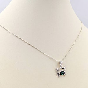 アワビ クラブ ネックレス 925 スターリング; アワビ クラブ ネックレス; アワビ シェル クラブ; ロブスター ペンダント; クラブ ジュエリー、インフィニティ クラスプ クローズ