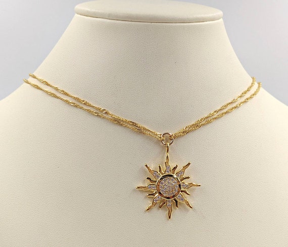 Sunrise Earrings 14k Gold-plated with Chain Half Sun Design Sunrise Earrings 14k Gold-plated with Chain Half Sun Design
