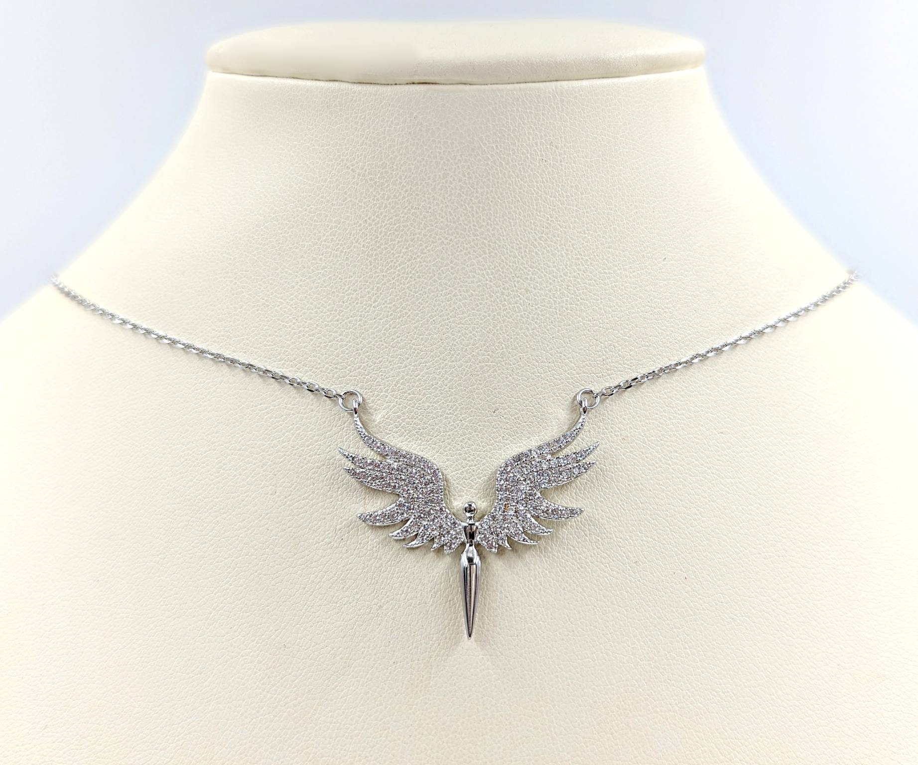 Sterling Silver Phoenix Rising Necklace, 925 Phoenix Rising