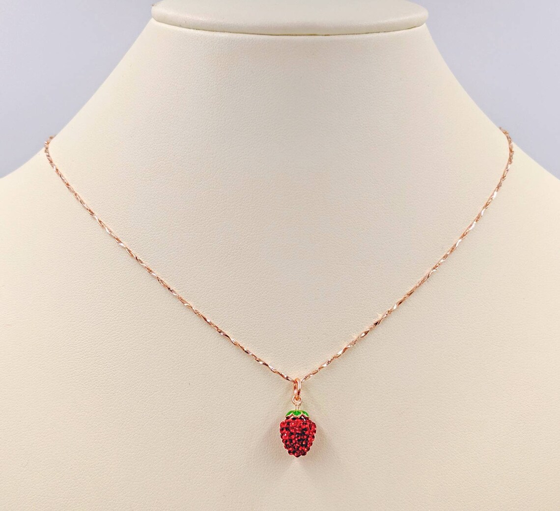 Red and Crystal CZ Pave Drop Necklace and Earrings Set