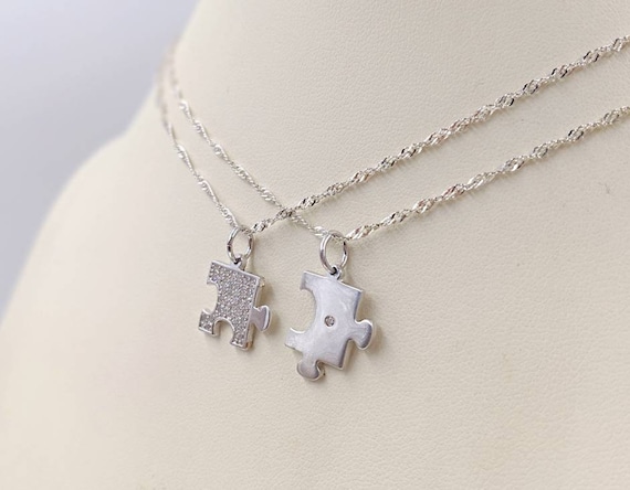 Best friend on sale puzzle piece necklace