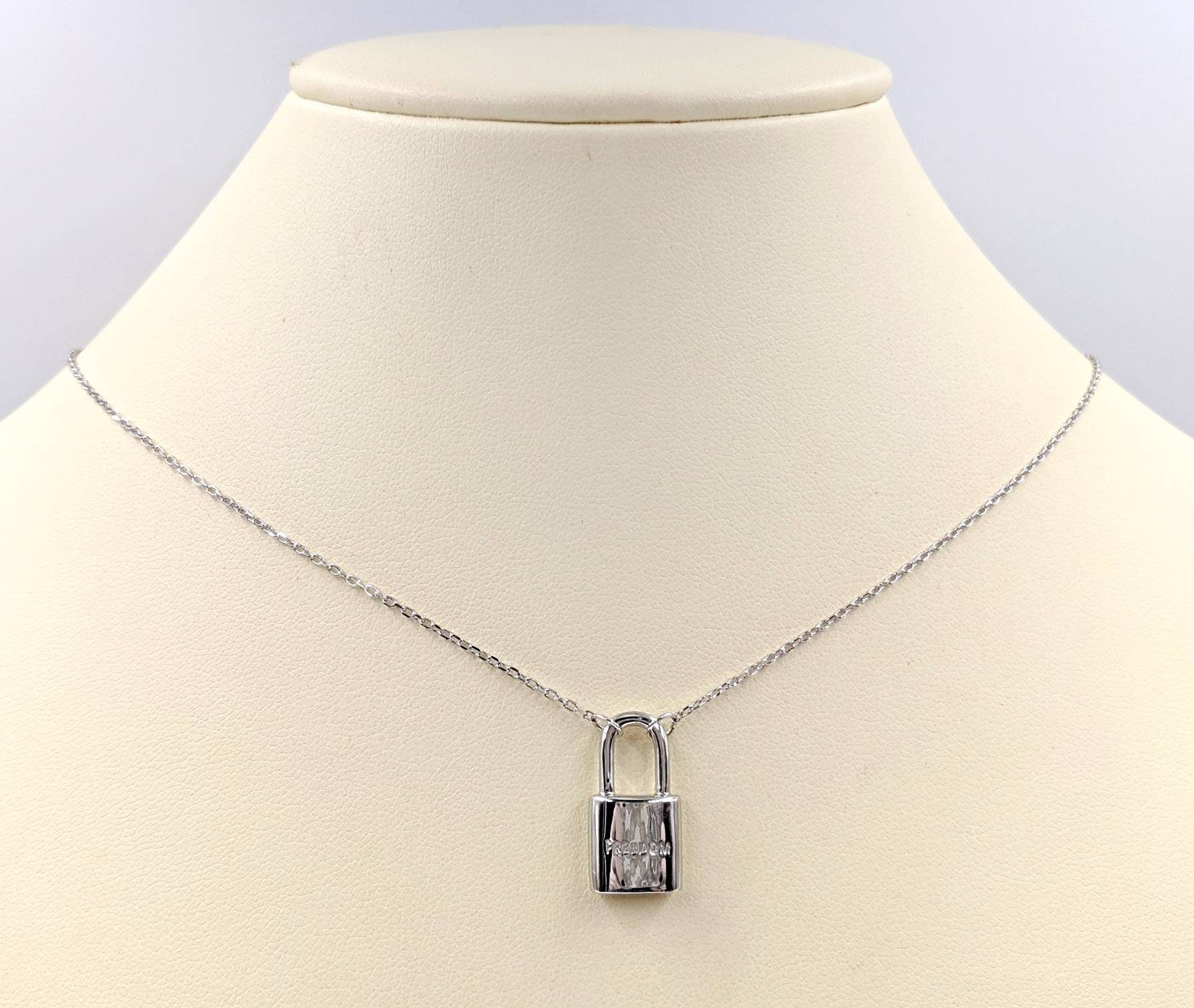 925 Padlock Necklace 925 Silver Lock Pendant Key to My Heart 