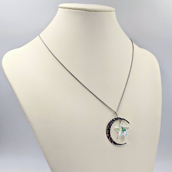 Mixed Metals Silver & Gold Crescent Moon Necklace | Jester Swink 18 Necklace