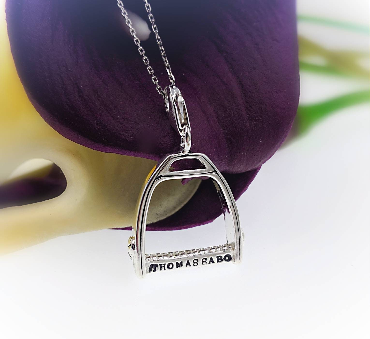 925 Stirrup Pendant Lariat Necklace Horse Stirrup Necklace Etsy